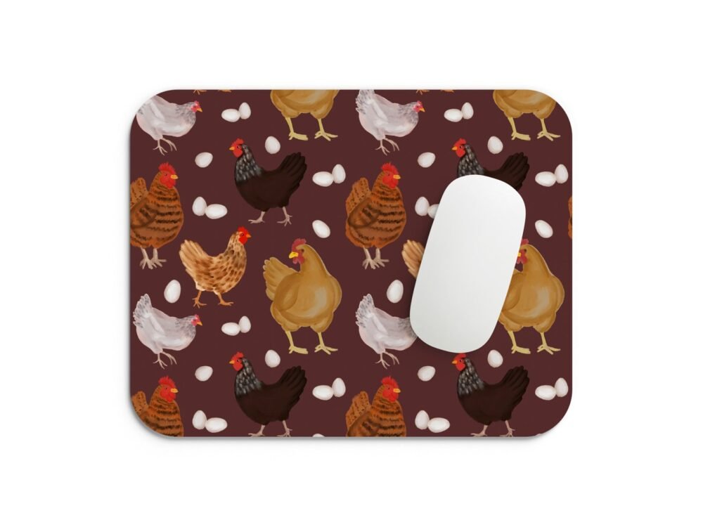 tyúk mintás egérpad 002