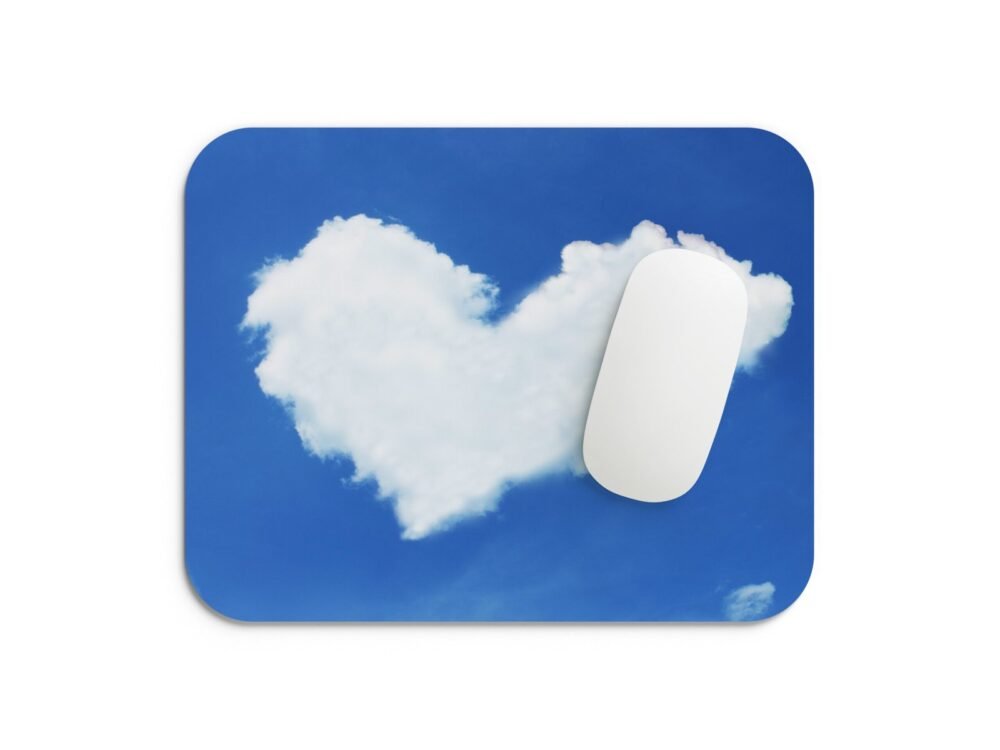 szív alakú felhős egérpad 002