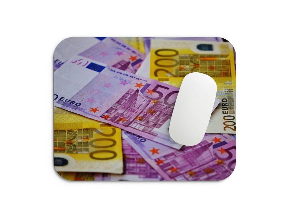 euró bankjegy egérpad 002
