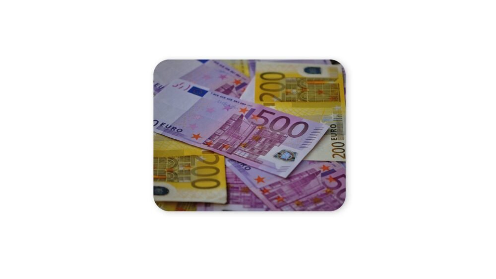 euró bankjegy egérpad 004