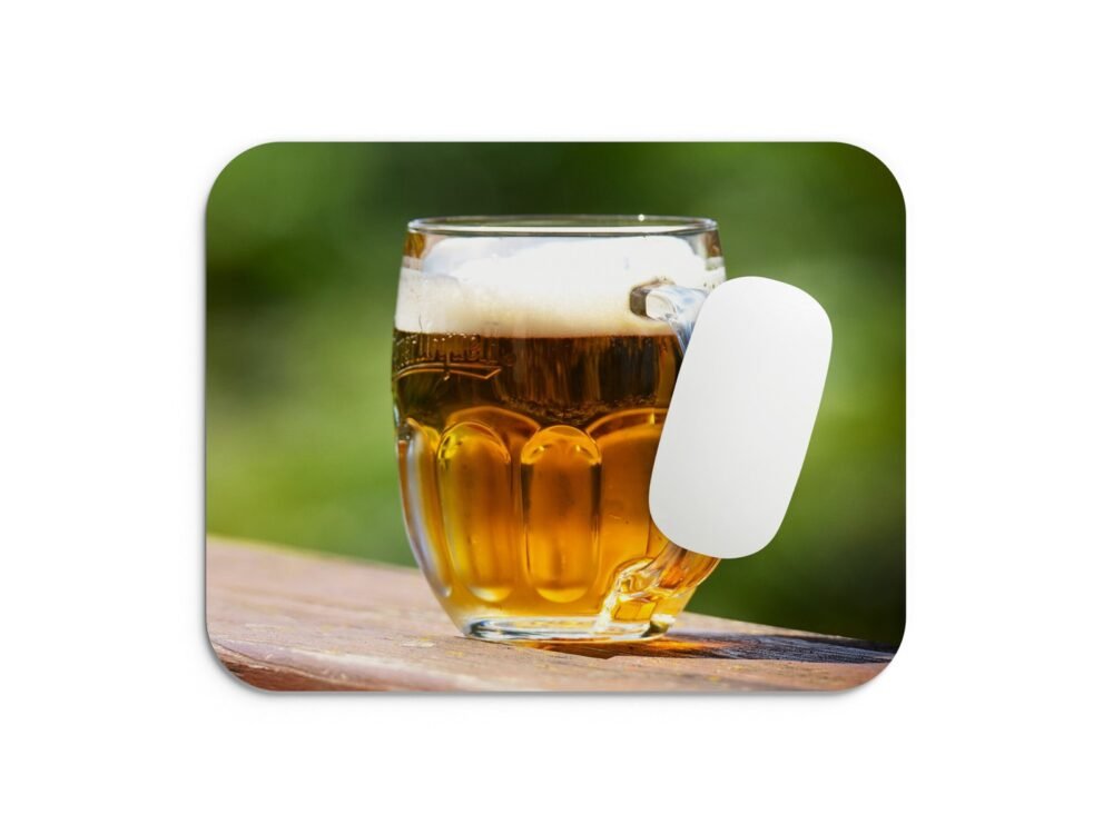 Egérpad söröskruhával, egyedi design.