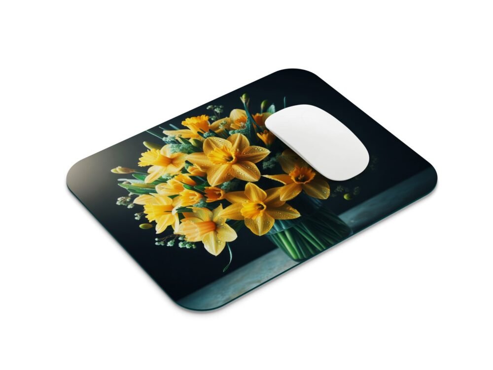 Nárciszos tavaszi egérpad dekoráció 001 nárciszos egérpad 001