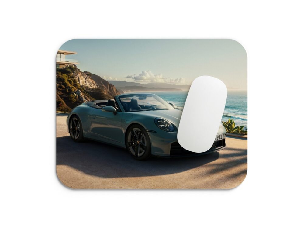 Porsche 911 Cabriolet Egérpad Tengerparti 002 stílusos egérpad 002